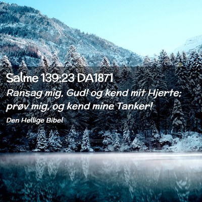 Picture 02 - Salme 139:23 DA1871 - Ransag mig, Gud! og kend mit Hjerte; prøv mig, - Bible Verse Picture