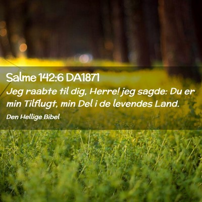 Picture 02 - Salme 142:6 DA1871 - Jeg raabte til dig, Herre! jeg sagde: Du er min - Bible Verse Picture