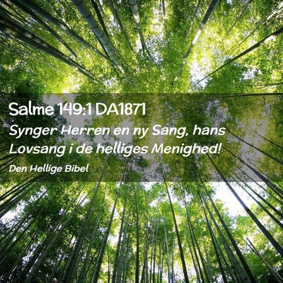 Picture 02 - Salme 149:1 DA1871 - Synger Herren en ny Sang, hans Lovsang i de - Bible Verse Picture