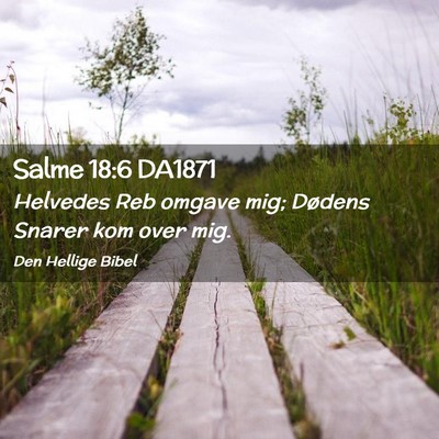 Picture 02 - Salme 18:6 DA1871 - Helvedes Reb omgave mig; Dødens Snarer kom over - Bible Verse Picture