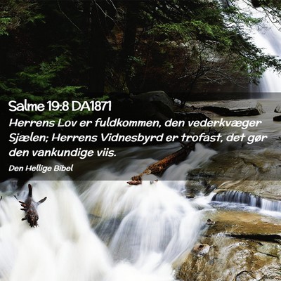 Picture 02 - Salme 19:8 DA1871 - Herrens Lov er fuldkommen, den vederkvæger - Bible Verse Picture