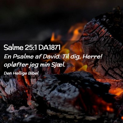 Picture 02 - Salme 25:1 DA1871 - En Psalme af David. Til dig, Herre! opløfter jeg - Bible Verse Picture
