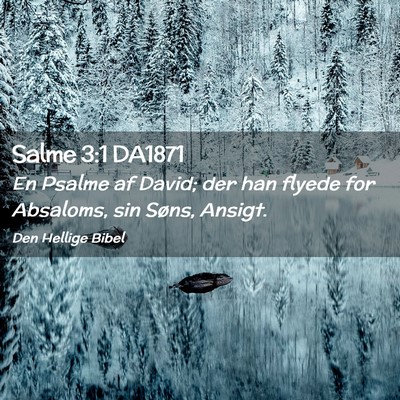 Picture 02 - Salme 3:1 DA1871 - En Psalme af David; der han flyede for Absaloms, - Bible Verse Picture