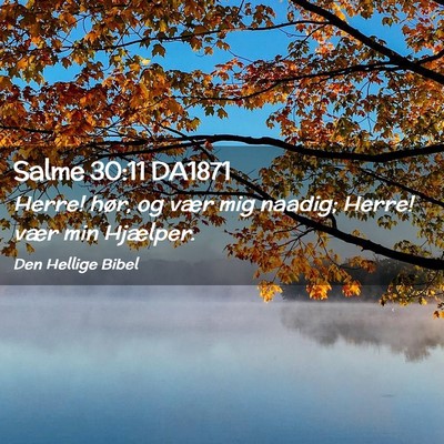Picture 02 - Salme 30:11 DA1871 - Herre! hør, og vær mig naadig; Herre! vær min - Bible Verse Picture