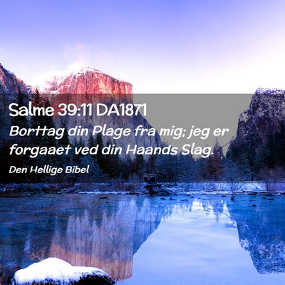 Picture 02 - Salme 39:11 DA1871 - Borttag din Plage fra mig; jeg er forgaaet ved - Bible Verse Picture
