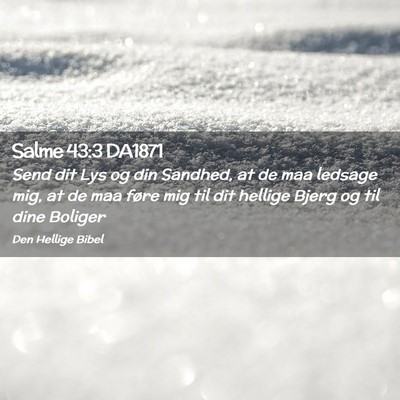 Picture 02 - Salme 43:3 DA1871 - Send dit Lys og din Sandhed, at de maa ledsage - Bible Verse Picture