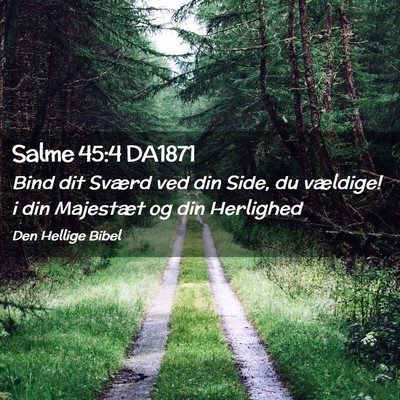 Picture 02 - Salme 45:4 DA1871 - Bind dit Sværd ved din Side, du vældige! i din - Bible Verse Picture