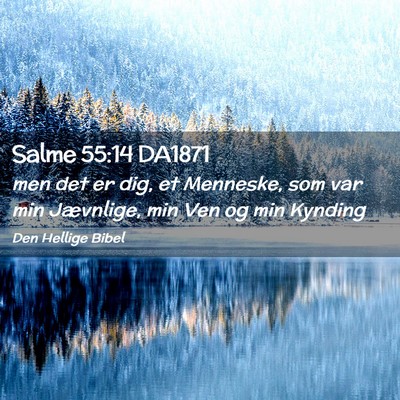 Picture 02 - Salme 55:14 DA1871 - men det er dig, et Menneske, som var min - Bible Verse Picture