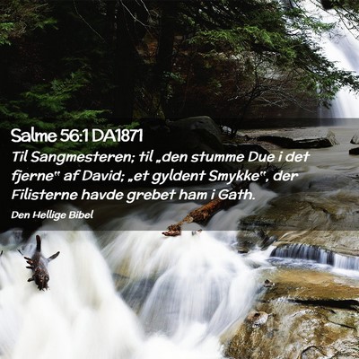 Picture 02 - Salme 56:1 DA1871 - Til Sangmesteren; til „den stumme Due i det - Bible Verse Picture