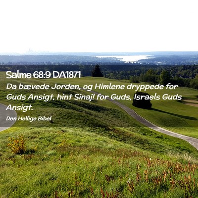 Picture 02 - Salme 68:9 DA1871 - Da bævede Jorden, og Himlene dryppede for Guds - Bible Verse Picture
