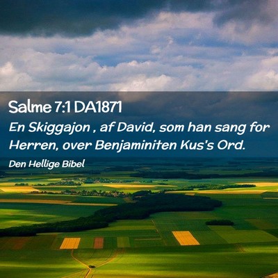 Picture 02 - Salme 7:1 DA1871 - En Skiggajon , af David, som han sang for Herren, - Bible Verse Picture