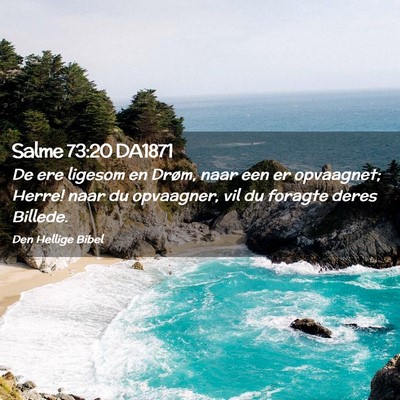 Picture 02 - Salme 73:20 DA1871 - De ere ligesom en Drøm, naar een er opvaagnet; - Bible Verse Picture
