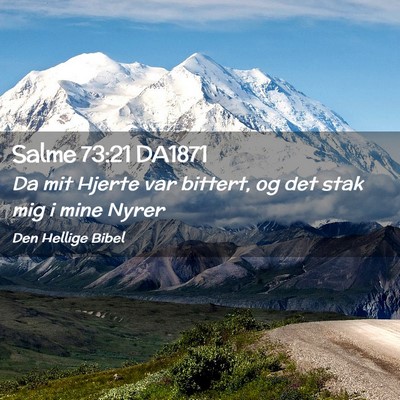 Picture 02 - Salme 73:21 DA1871 - Da mit Hjerte var bittert, og det stak mig i mine - Bible Verse Picture