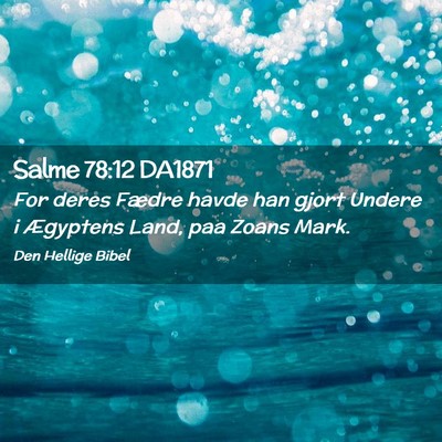 Picture 02 - Salme 78:12 DA1871 - For deres Fædre havde han gjort Undere i - Bible Verse Picture