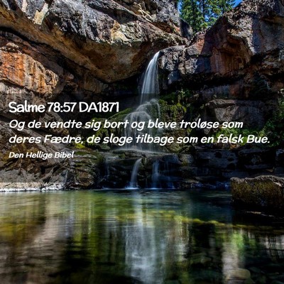 Picture 02 - Salme 78:57 DA1871 - Og de vendte sig bort og bleve troløse som deres - Bible Verse Picture