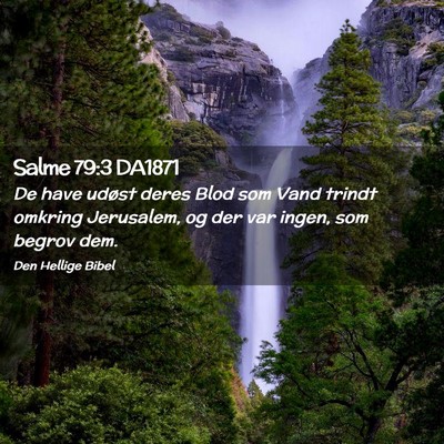 Picture 02 - Salme 79:3 DA1871 - De have udøst deres Blod som Vand trindt omkring - Bible Verse Picture