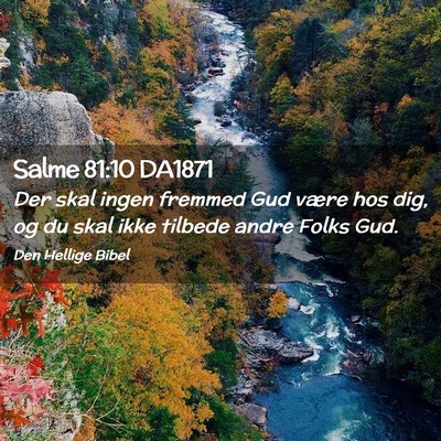 Picture 02 - Salme 81:10 DA1871 - Der skal ingen fremmed Gud være hos dig, og du - Bible Verse Picture