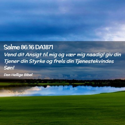 Picture 02 - Salme 86:16 DA1871 - Vend dit Ansigt til mig og vær mig naadig! giv - Bible Verse Picture