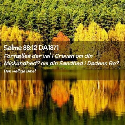 Picture 02 - Salme 88:12 DA1871 - Fortælles der vel i Graven om din Miskundhed? om - Bible Verse Picture