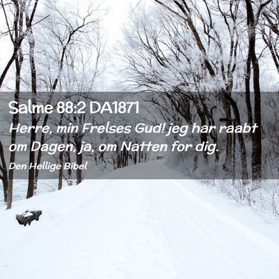Picture 02 - Salme 88:2 DA1871 - Herre, min Frelses Gud! jeg har raabt om Dagen, - Bible Verse Picture