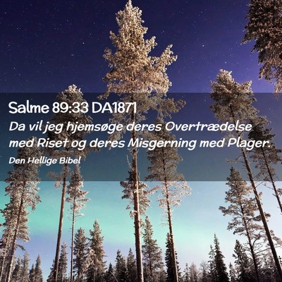 Picture 02 - Salme 89:33 DA1871 - Da vil jeg hjemsøge deres Overtrædelse med - Bible Verse Picture