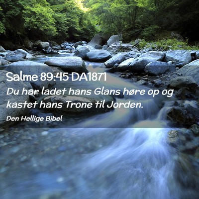Picture 02 - Salme 89:45 DA1871 - Du har ladet hans Glans høre op og kastet hans - Bible Verse Picture