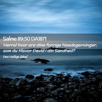 Picture 02 - Salme 89:50 DA1871 - Herre! hvor ere dine forrige Naadegerninger, som - Bible Verse Picture