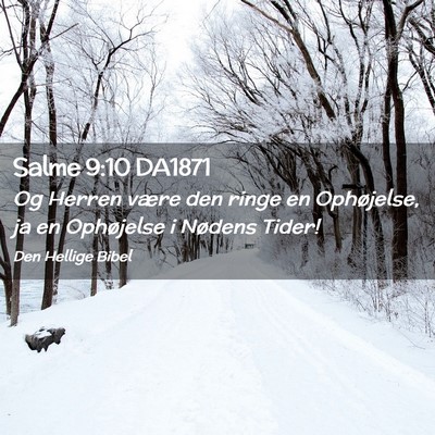 Picture 02 - Salme 9:10 DA1871 - Og Herren være den ringe en Ophøjelse, ja en - Bible Verse Picture