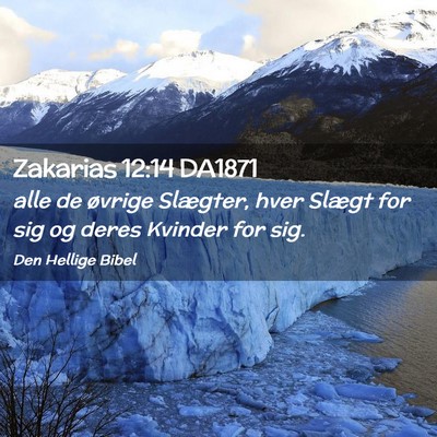 Picture 02 - Zakarias 12:14 DA1871 - alle de øvrige Slægter, hver Slægt for sig og - Bible Verse Picture
