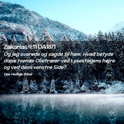 Picture 02 - Zakarias 4:11 DA1871 - Og jeg svarede og sagde til ham: Hvad betyde - Bible Verse Picture
