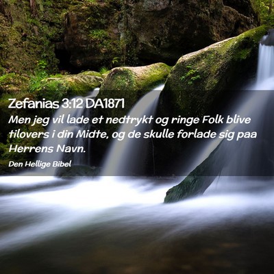 Picture 02 - Zefanias 3:12 DA1871 - Men jeg vil lade et nedtrykt og ringe Folk blive - Bible Verse Picture