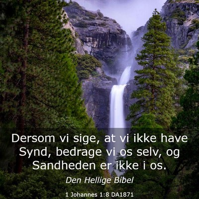 Picture 03 - 1 Johannes 1:8 DA1871 - Dersom vi sige, at vi ikke have Synd, bedrage vi - Bible Verse Picture