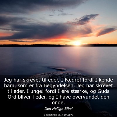 Picture 03 - 1 Johannes 2:14 DA1871 - Jeg har skrevet til eder, I Fædre! fordi I kende - Bible Verse Picture
