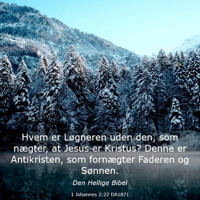Picture 03 - 1 Johannes 2:22 DA1871 - Hvem er Løgneren uden den, som nægter, at Jesus - Bible Verse Picture