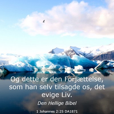 Picture 03 - 1 Johannes 2:25 DA1871 - Og dette er den Forjættelse, som han selv - Bible Verse Picture