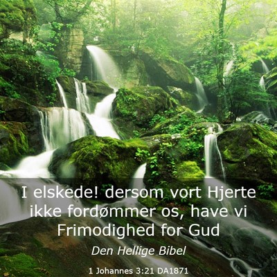 Picture 03 - 1 Johannes 3:21 DA1871 - I elskede! dersom vort Hjerte ikke fordømmer os, - Bible Verse Picture