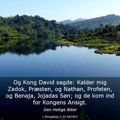 Picture 03 - 1 Kongebog 1:32 DA1871 - Og Kong David sagde: Kalder mig Zadok, Præsten, - Bible Verse Picture