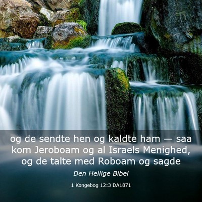 Picture 03 - 1 Kongebog 12:3 DA1871 - og de sendte hen og kaldte ham — saa kom - Bible Verse Picture