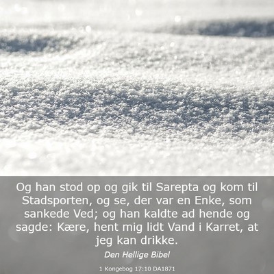 Picture 03 - 1 Kongebog 17:10 DA1871 - Og han stod op og gik til Sarepta og kom til - Bible Verse Picture