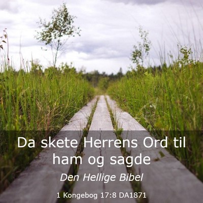 Picture 03 - 1 Kongebog 17:8 DA1871 - Da skete Herrens Ord til ham og - Bible Verse Picture
