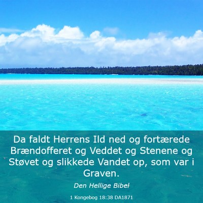 Picture 03 - 1 Kongebog 18:38 DA1871 - Da faldt Herrens Ild ned og fortærede - Bible Verse Picture
