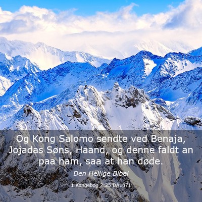Picture 03 - 1 Kongebog 2:25 DA1871 - Og Kong Salomo sendte ved Benaja, Jojadas Søns, - Bible Verse Picture