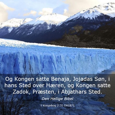 Picture 03 - 1 Kongebog 2:35 DA1871 - Og Kongen satte Benaja, Jojadas Søn, i hans Sted - Bible Verse Picture