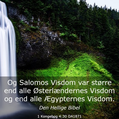 Picture 03 - 1 Kongebog 4:30 DA1871 - Og Salomos Visdom var større end alle - Bible Verse Picture