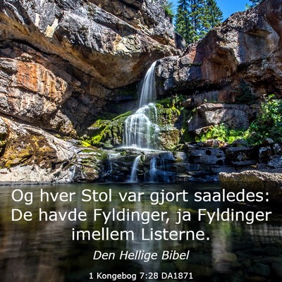 Picture 03 - 1 Kongebog 7:28 DA1871 - Og hver Stol var gjort saaledes: De havde - Bible Verse Picture