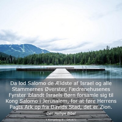 Picture 03 - 1 Kongebog 8:1 DA1871 - Da lod Salomo de Ældste af Israel og alle - Bible Verse Picture