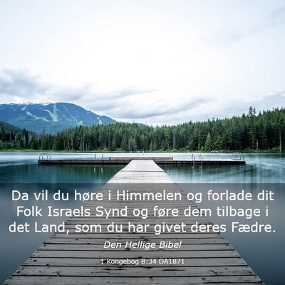 Picture 03 - 1 Kongebog 8:34 DA1871 - Da vil du høre i Himmelen og forlade dit Folk - Bible Verse Picture