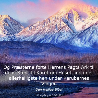 Picture 03 - 1 Kongebog 8:6 DA1871 - Og Præsterne førte Herrens Pagts Ark til dens - Bible Verse Picture