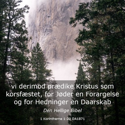Picture 03 - 1 Korintherne 1:23 DA1871 - vi derimod prædike Kristus som korsfæstet, for - Bible Verse Picture