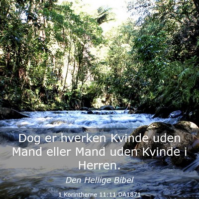 Picture 03 - 1 Korintherne 11:11 DA1871 - Dog er hverken Kvinde uden Mand eller Mand uden - Bible Verse Picture